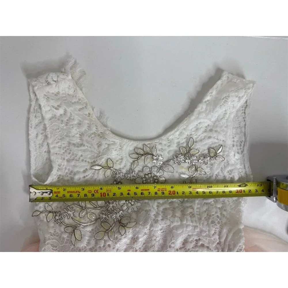 American Princess Girls' Ivory Flower Girl Dress Size 7 Wedding Party